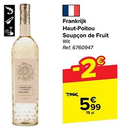 Frankrijk haut-poitou soupçon de fruit wit