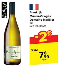 Frankrijk mâcon-villages domaine marillier wit-Witte wijnen