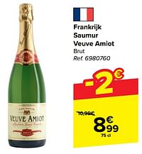 Frankrijk saumur veuve amiot brut-Schuimwijnen