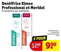 Promotions Dentifrice anti-caries elmex - Elmex - Valide de 10/09/2024 à 22/09/2024 chez Kruidvat