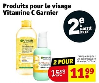 Promotions Eau micellaire vitamine c - Garnier - Valide de 10/09/2024 à 22/09/2024 chez Kruidvat