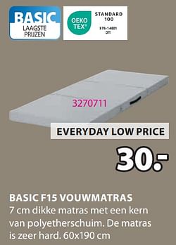 Basic f15 vouwmatras