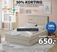 Promoties Gold c5 boxspring - DreamZone - Geldig van 09/09/2024 tot 20/10/2024 bij Jysk