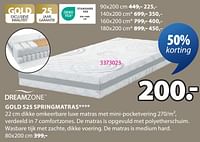 Gold s25 springmatras-DreamZone