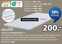 Promoties Gold t110 dekmatras - Wellpur - Geldig van 09/09/2024 tot 20/10/2024 bij Jysk