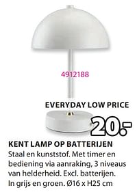 Kent lamp op batterijen-Huismerk - Jysk