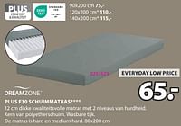 Promoties Plus f30 schuimmatras - DreamZone - Geldig van 09/09/2024 tot 20/10/2024 bij Jysk