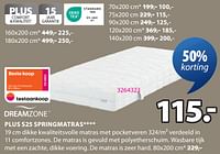 Promoties Plus s25 springmatras - DreamZone - Geldig van 09/09/2024 tot 20/10/2024 bij Jysk