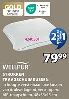 Promoties Strokken traagschuimkussen - Wellpur - Geldig van 09/09/2024 tot 20/10/2024 bij Jysk