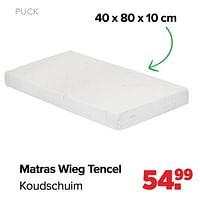 Matras wieg tencel koudschuim-Puck