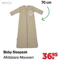 Promoties Baby slaapzak afritsbare mouwen - Meyco - Geldig van 10/09/2024 tot 07/10/2024 bij Baby-Dump