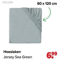 Hoeslaken jersey sea green-Jollein