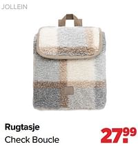 Rugtasje check boucle-Jollein