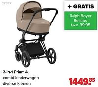 Promoties 2-in-1 priam 4 combi-kinderwagen - Cybex - Geldig van 10/09/2024 tot 07/10/2024 bij Baby-Dump