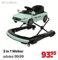 Promoties Bo jungle 3 in 1 walker - Bo Jungle - Geldig van 10/09/2024 tot 07/10/2024 bij Baby-Dump