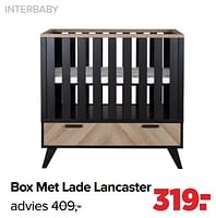 Promoties Interbaby box met lade lancaster - Interbaby - Geldig van 10/09/2024 tot 07/10/2024 bij Baby-Dump