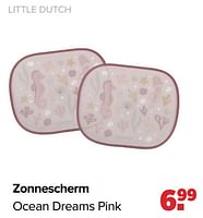 Promoties Little dutch zonnescherm ocean dreams pink - Little Dutch - Geldig van 10/09/2024 tot 07/10/2024 bij Baby-Dump