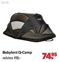 Promoties Qute babytent q-camp - Qute  - Geldig van 10/09/2024 tot 07/10/2024 bij Baby-Dump