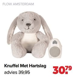 Flow amsterdam knuffel met hartslag