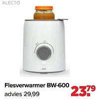 Promoties Alecto flesverwarmer bw-600 - Alecto - Geldig van 10/09/2024 tot 07/10/2024 bij Baby-Dump