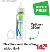 Dr. brown`s fles standaard hals glas-DrBrown