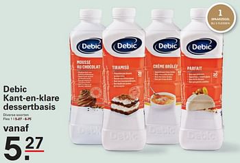 Promoties Debic kant-en-klare dessertbasis - Debic - Geldig van 12/09/2024 tot 30/09/2024 bij Sligro