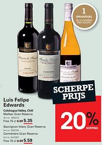 Luis felipe edwards colchagua valley, chili malbec gran reserva-Rode wijnen