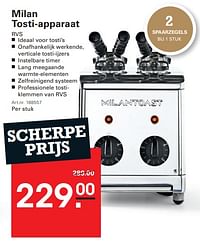 Milan tosti-apparaat rvs-Milan