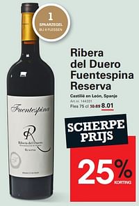 Ribera del duero fuentespina reserva-Rode wijnen