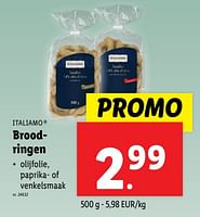 Promoties Broodringen - Italiamo - Geldig van 18/09/2024 tot 24/09/2024 bij Lidl