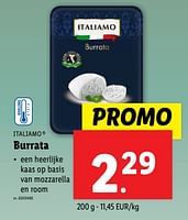 Promoties Burrata - Italiamo - Geldig van 18/09/2024 tot 24/09/2024 bij Lidl