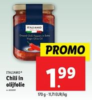 Promoties Chili in olijfolie - Italiamo - Geldig van 18/09/2024 tot 24/09/2024 bij Lidl