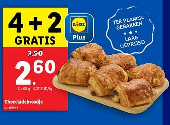 Promoties Chocoladebroodje - Huismerk - Lidl - Geldig van 18/09/2024 tot 24/09/2024 bij Lidl