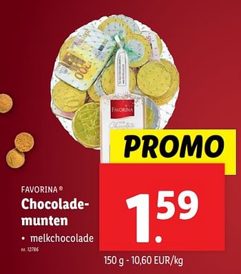 Promoties Chocolademunten - Favorina - Geldig van 18/09/2024 tot 24/09/2024 bij Lidl