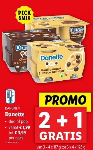 Promoties Danette - Danone - Geldig van 18/09/2024 tot 24/09/2024 bij Lidl