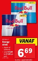 Promoties Energydrink - Red Bull - Geldig van 18/09/2024 tot 24/09/2024 bij Lidl