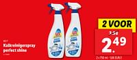 Promoties Kalkreinigerspray perfect shine - W5 - Geldig van 18/09/2024 tot 24/09/2024 bij Lidl