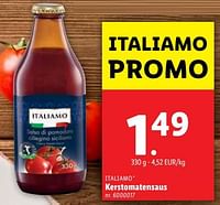 Promoties Kerstomatensaus - Italiamo - Geldig van 18/09/2024 tot 24/09/2024 bij Lidl