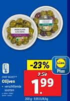 Promoties Olijven - Chef select & you - Geldig van 18/09/2024 tot 24/09/2024 bij Lidl