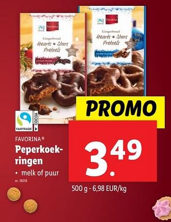 Promoties Peperkoekringen - Favorina - Geldig van 18/09/2024 tot 24/09/2024 bij Lidl