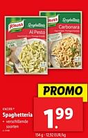 Promoties Spaghetteria - Knorr - Geldig van 18/09/2024 tot 24/09/2024 bij Lidl