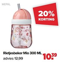 Promoties Rietjesbeker mio 300 ml - Mepal - Geldig van 10/09/2024 tot 07/10/2024 bij Baby-Dump