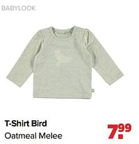 T-shirt bird oatmeal melee-Baby look