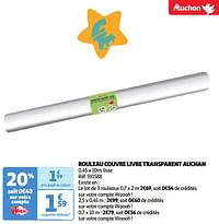 Rouleau couvre livre transparent auchan-Huismerk - Auchan