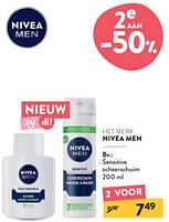 Promoties Sensitive scheerschuim - Nivea - Geldig van 11/09/2024 tot 24/09/2024 bij DI