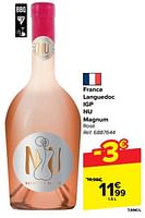 Promotions France languedoc igp nu magnum rosé - Vins rosé - Valide de 11/09/2024 à 30/09/2024 chez Carrefour