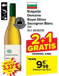 Bulgarije domaine boyar ethno sauvignon blanc wit-Witte wijnen