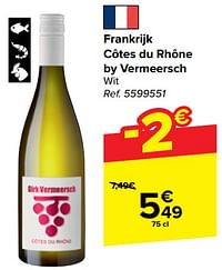 Frankrijk côtes du rhône by vermeersch wit-Witte wijnen