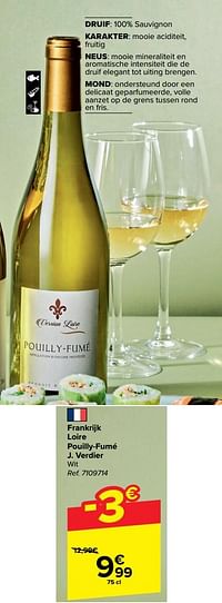 Frankrijk loire pouilly-fumé j. verdier wit-Witte wijnen