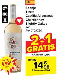 Spanje tierra castilla allegranza chardonnay slightly oaked wit-Witte wijnen